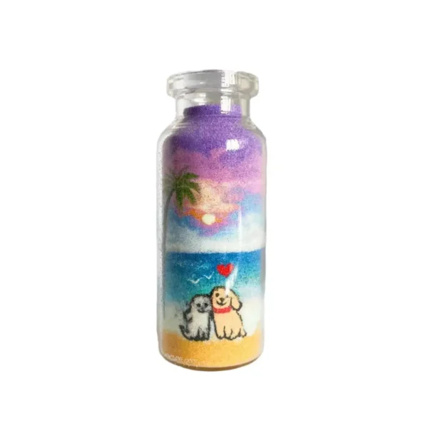 Cat Dog Love Sand Art Bottles-cheap sand art bottles