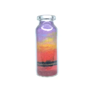 Elephant Sunset Sand Art Bottles-glass and sand art