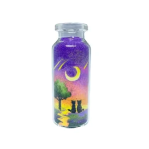 Two Cat Moon Kitty Sand Art Bottles