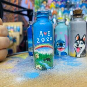 Rain bow sand art
